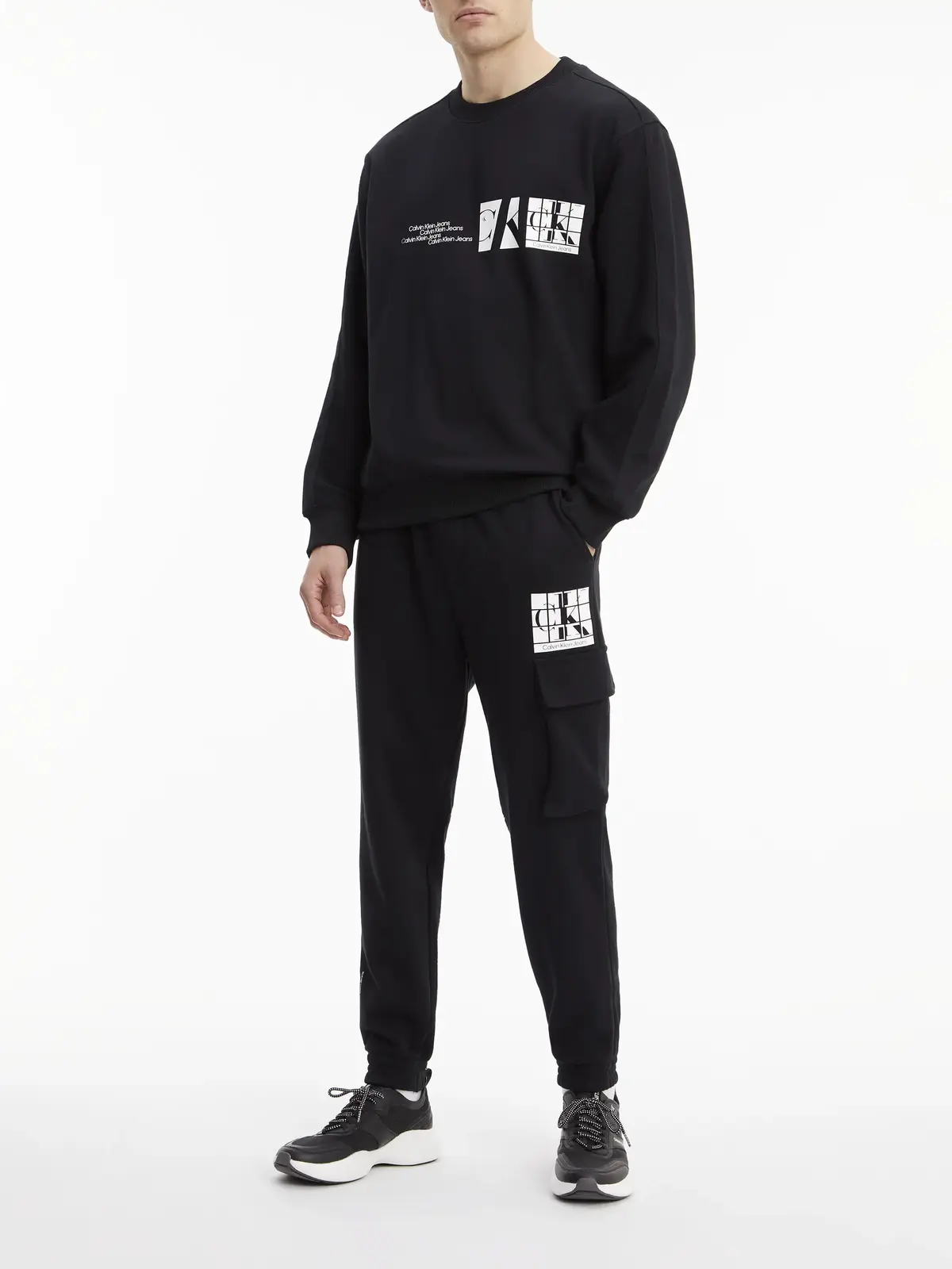 Calvin Klein URBAN GRAPHIC HWK PA Erkek Siyah Eşofman Altı