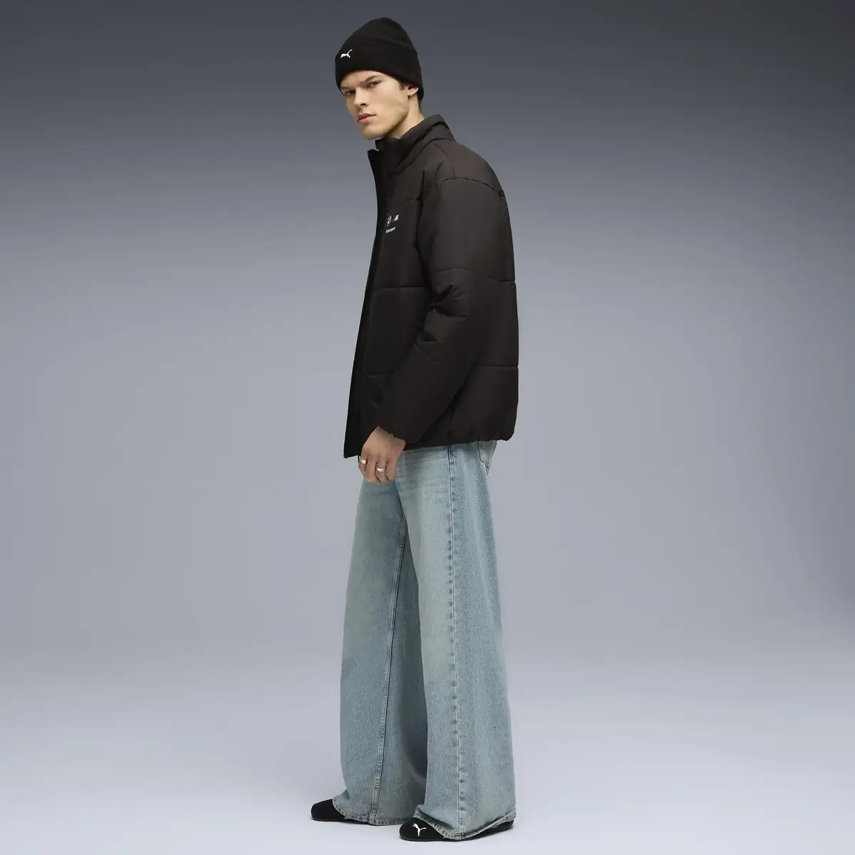 Puma BMW MMS ESS+ PUFFER JACKET Siyah Erkek Mont
