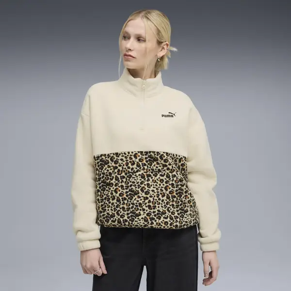 Puma ESS GRAPHIC Animal Crew Krem Kadın Sweatshirt
