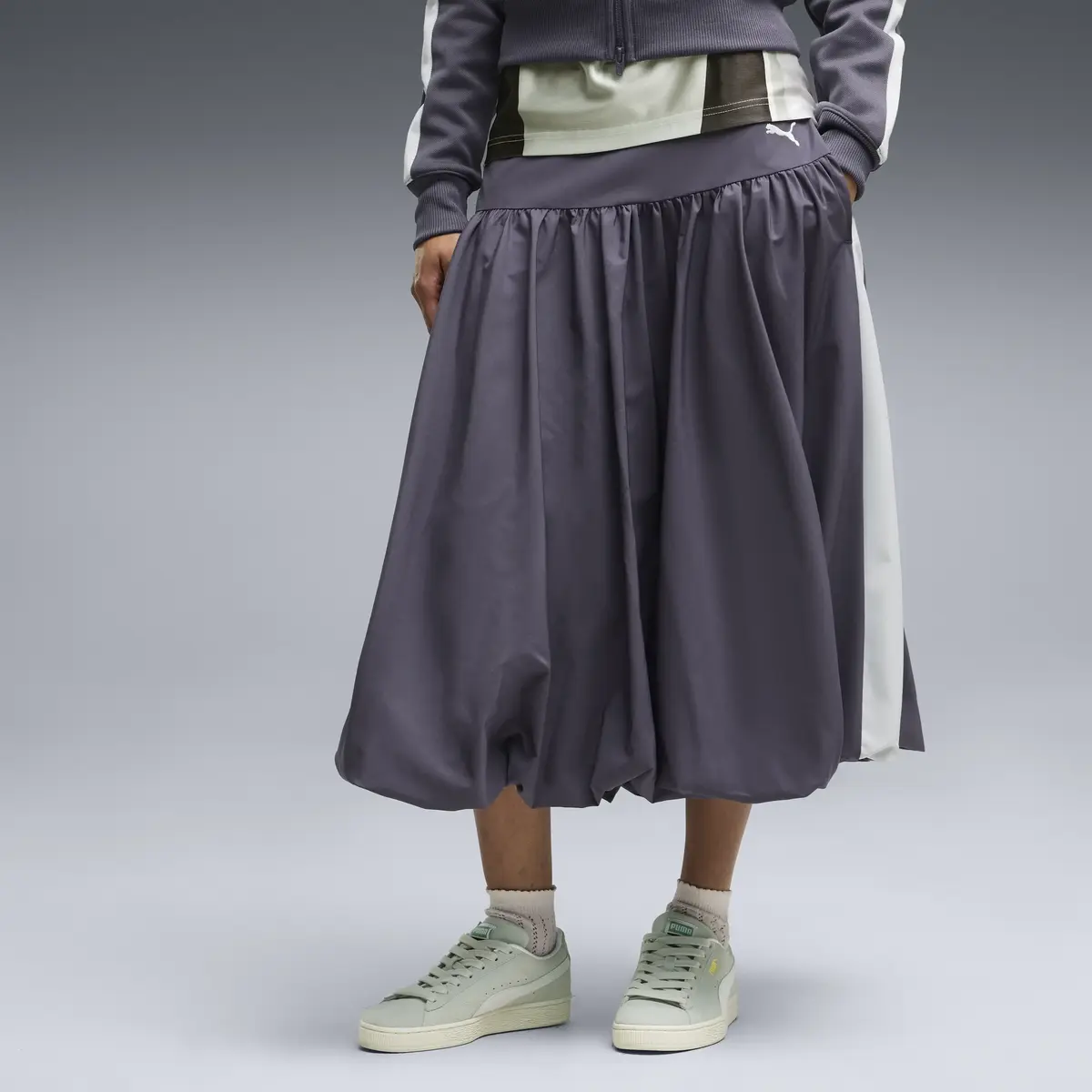 PUMA T7 Balloon Midi Skirt Mavi Kadın Etek
