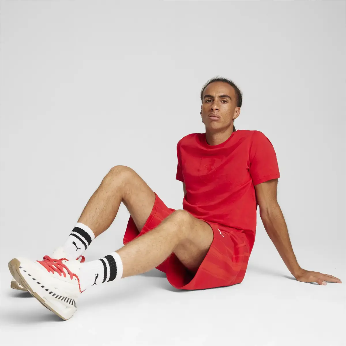 Puma Ferrari Race Big Shld Tonal Kırmızı Erkek T-Shirt