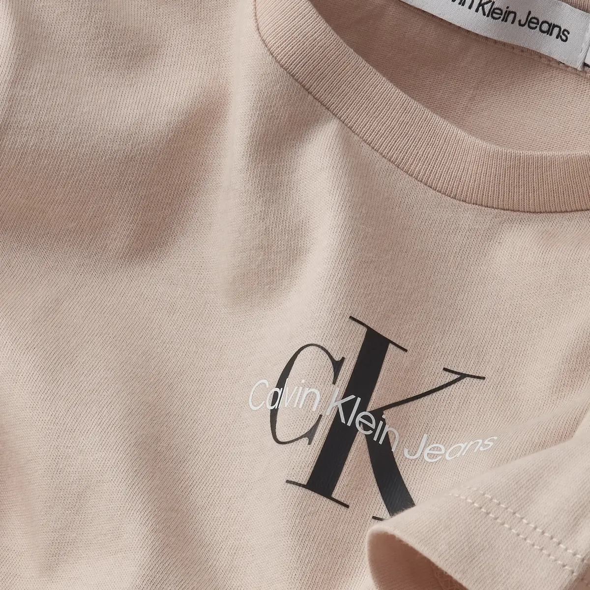 Calvin Klein MICRO MONOGRAM TOP Kadın Kahverengi T-Shirt