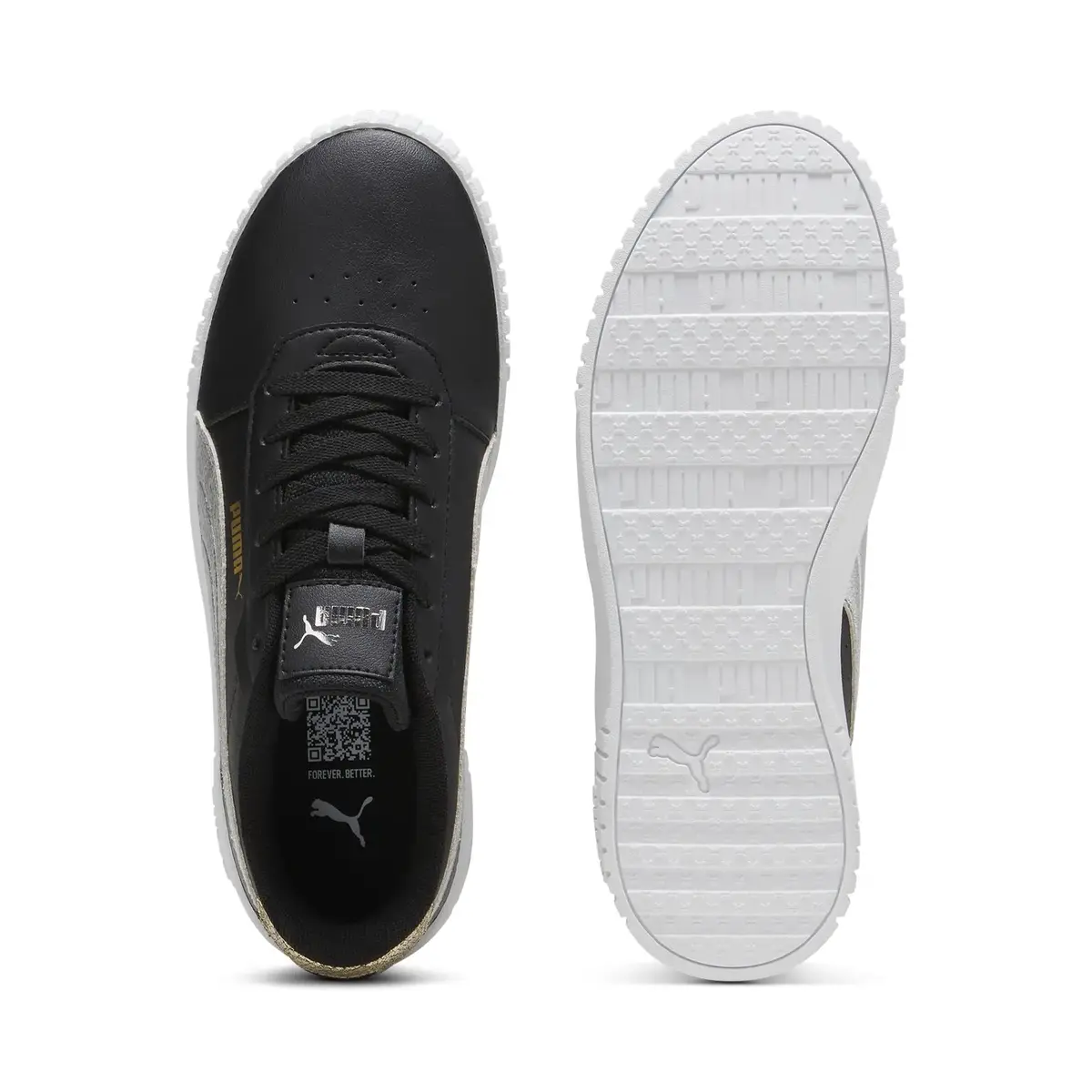 Puma Carina 2.0 Metallic Shine Siyah Kadın Günlük Spor Ayakkabı