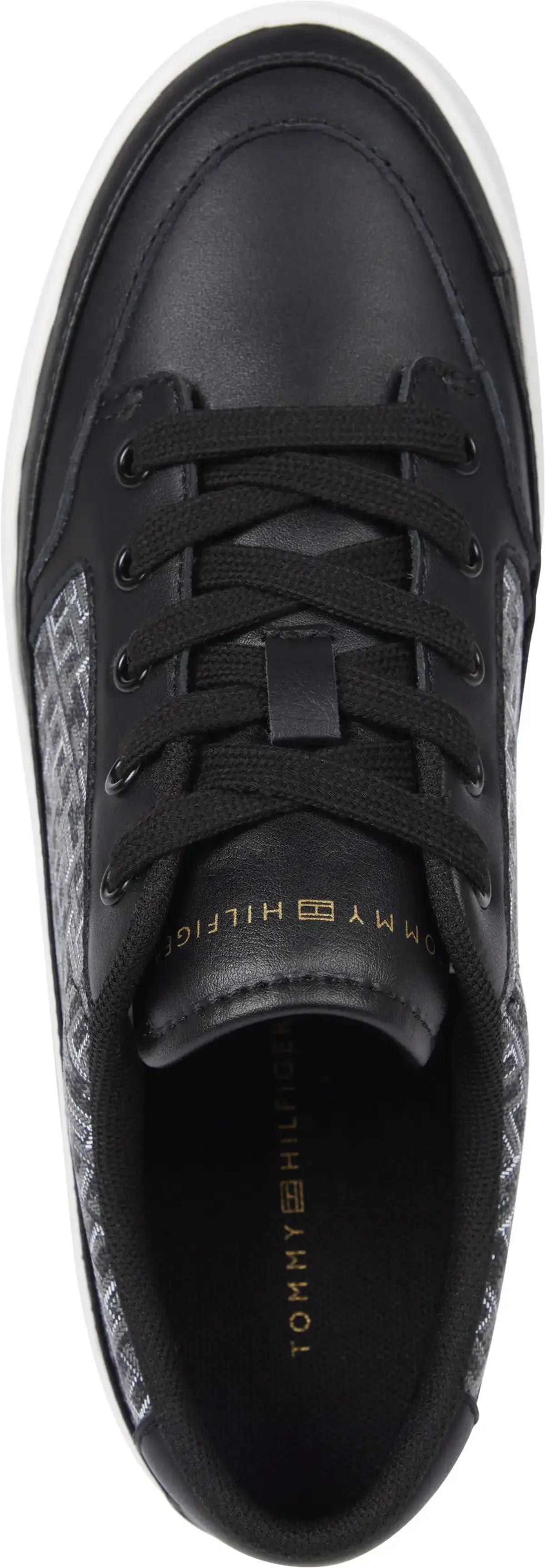 Tommy Hilfiger VULC LEATHER SNEAKER, BDS Siyah Kadın Spor Ayakkabı & Sneaker