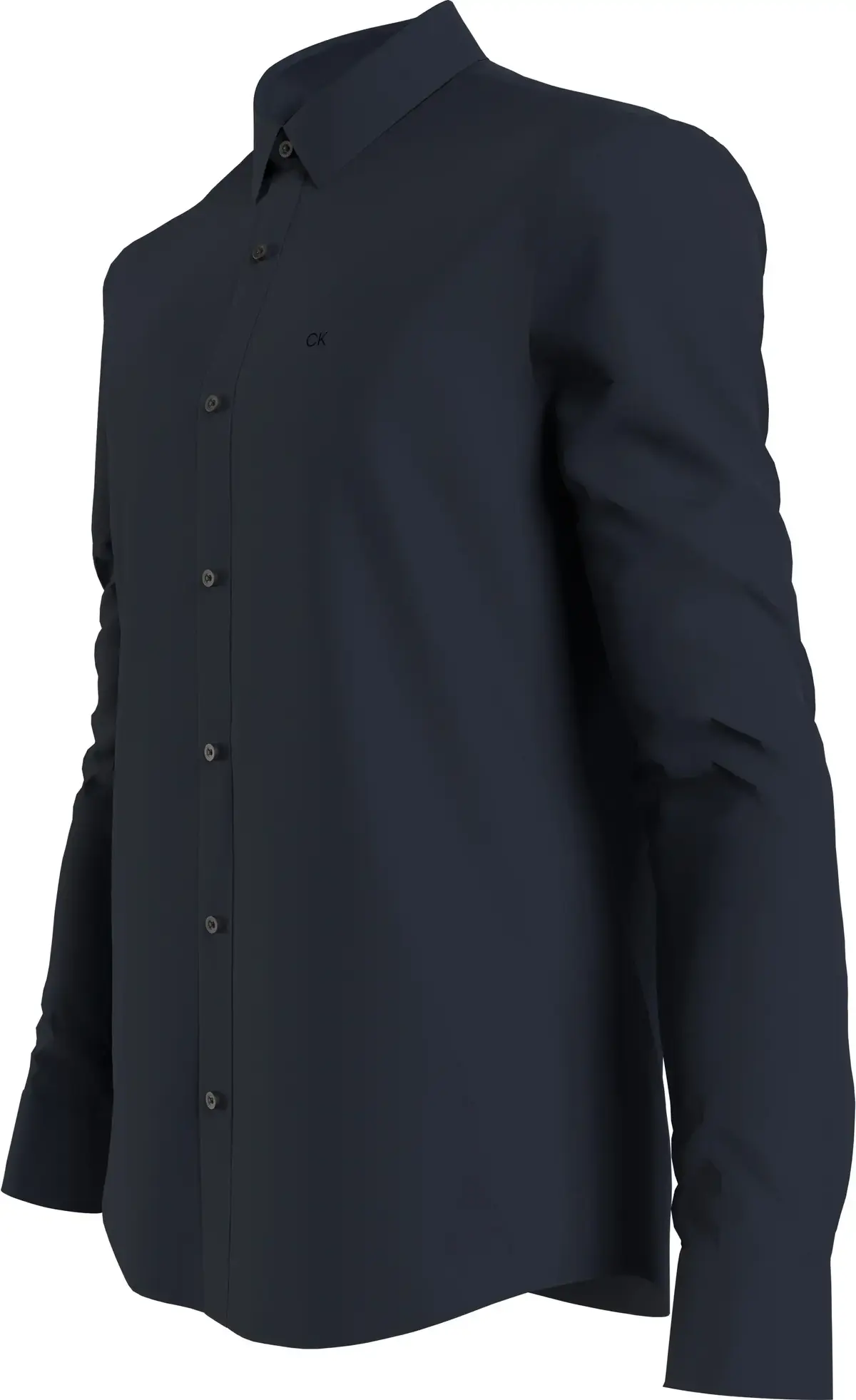 Calvin Klein STRETCH POPLIN SLIM Erkek Antrasit Gömlek