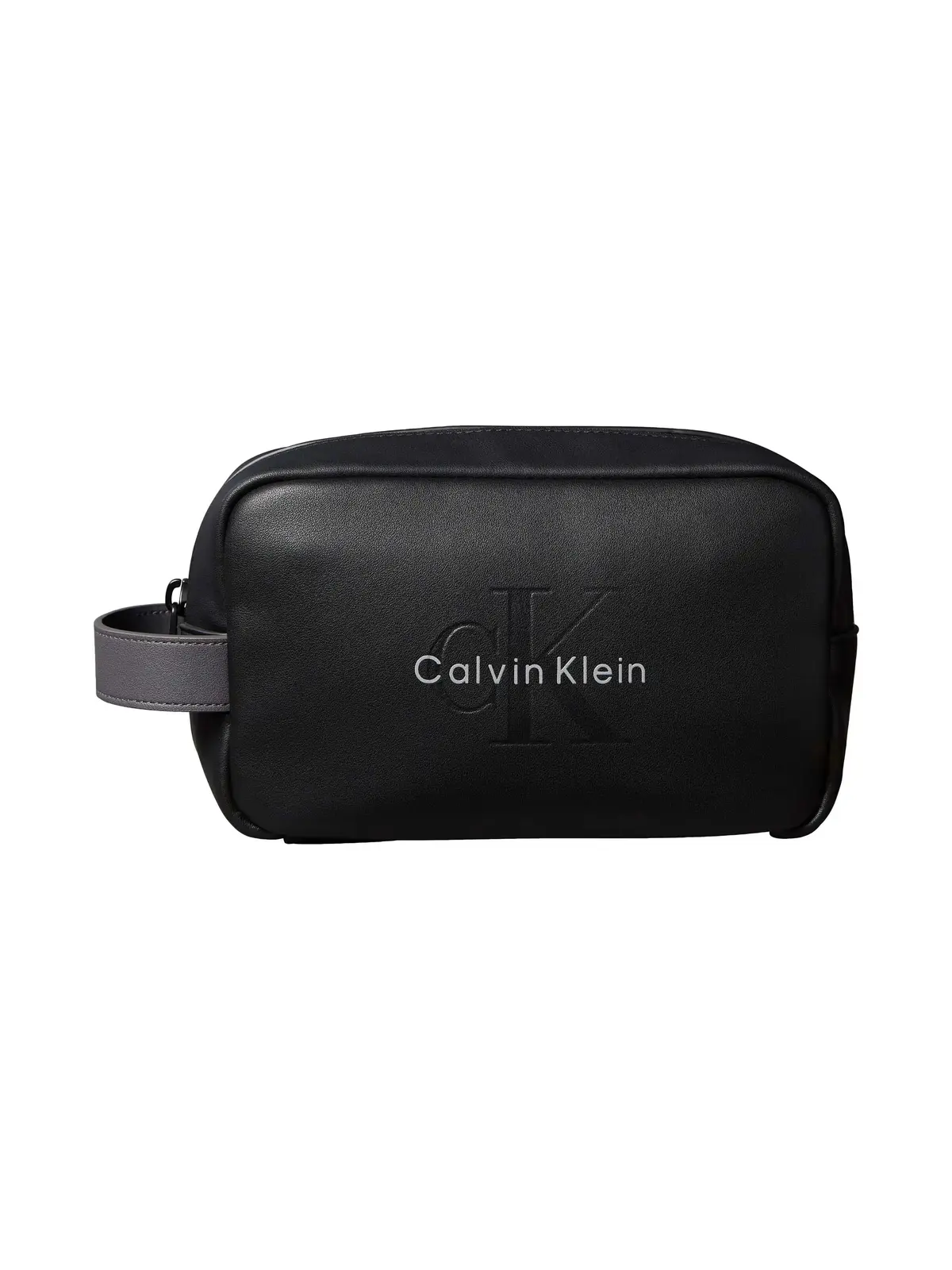 Calvin Klein BOLD DOPP KIT Kabartmalı Siyah Erkek Makyaj Çantası