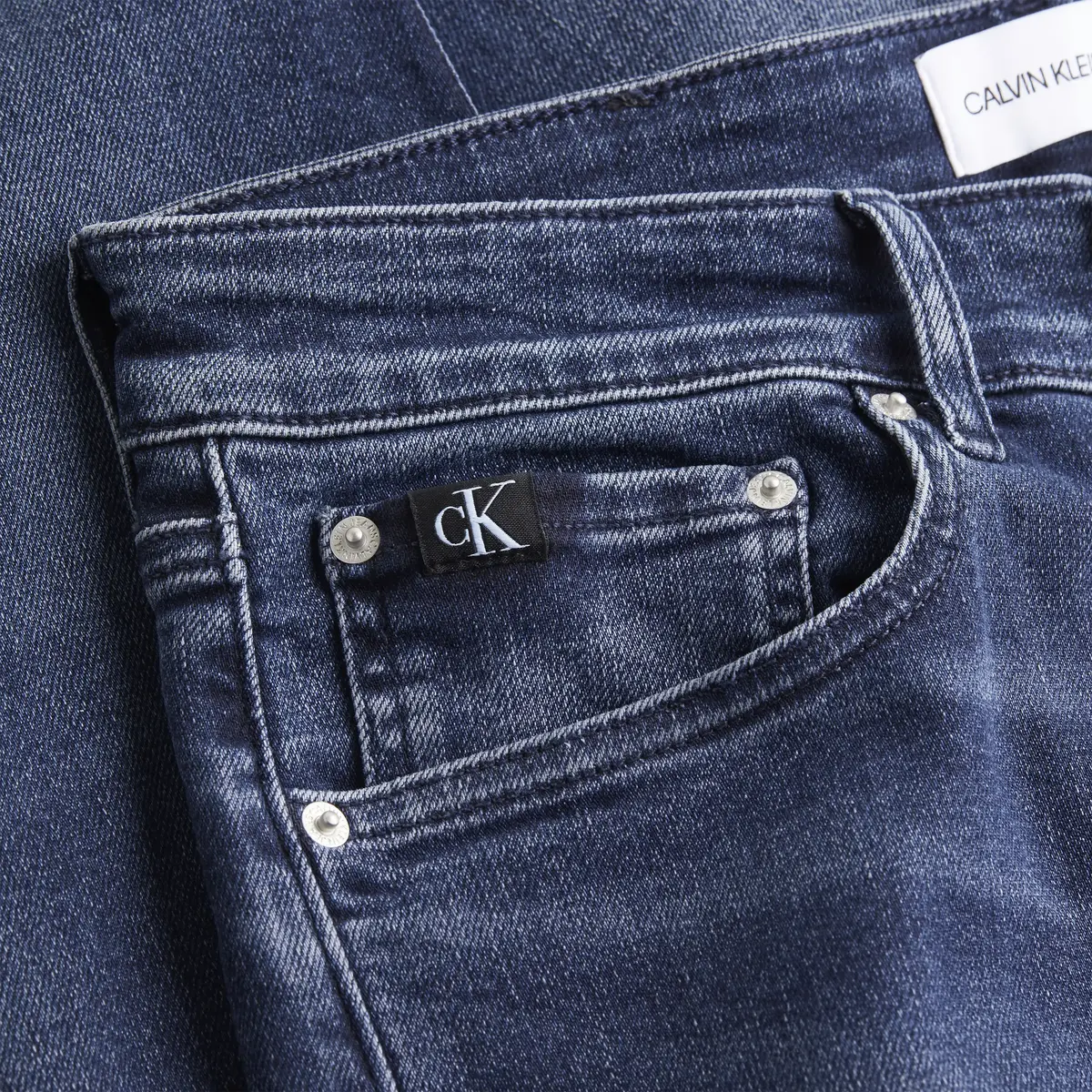 Calvin Klein SKINNY Erkek mavi Kot Pantolon