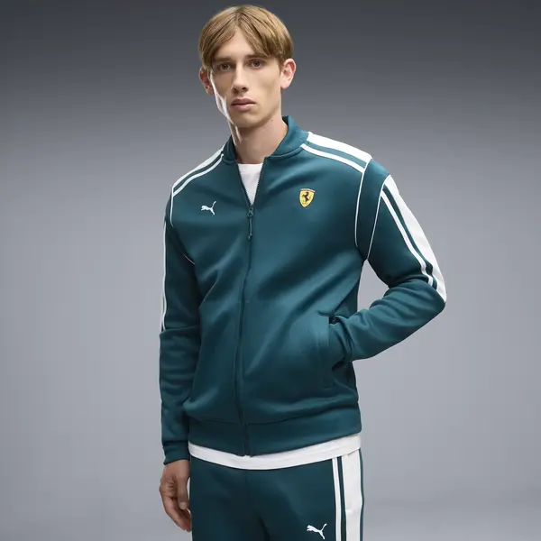PUMA Ferrari MT7 Track Jkt Erkek Yeşil Ceket