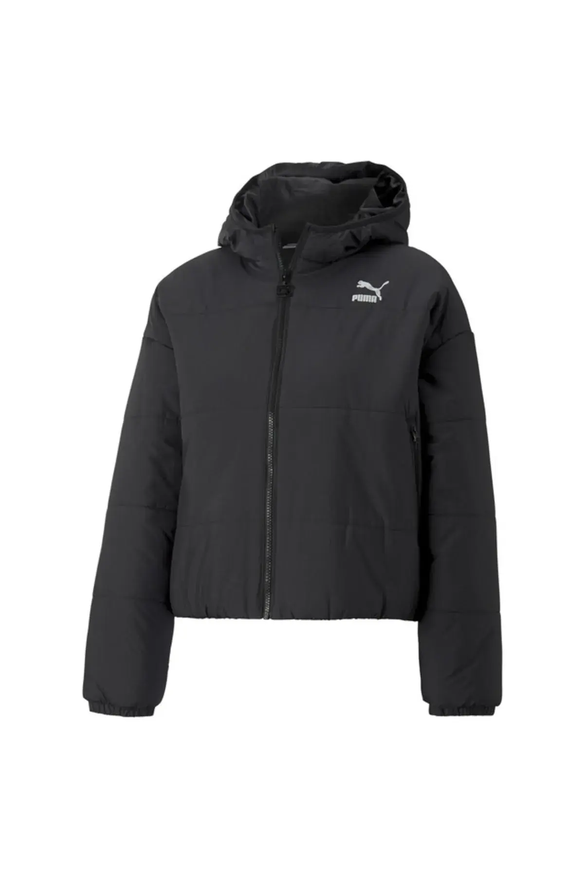 Puma Classics Hooded Padded Jacket Siyah Kadın Kapüşonlu Mont