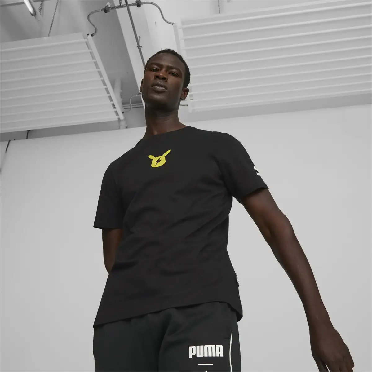 PUMA X POKEMON Graphic Tee Siyah Erkek T-Shirt