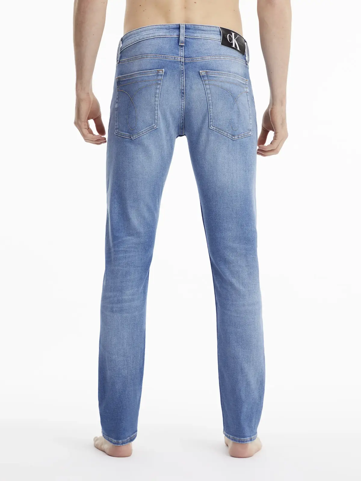 Calvin Klein SLIM Erkek Mavi Kot Pantolon