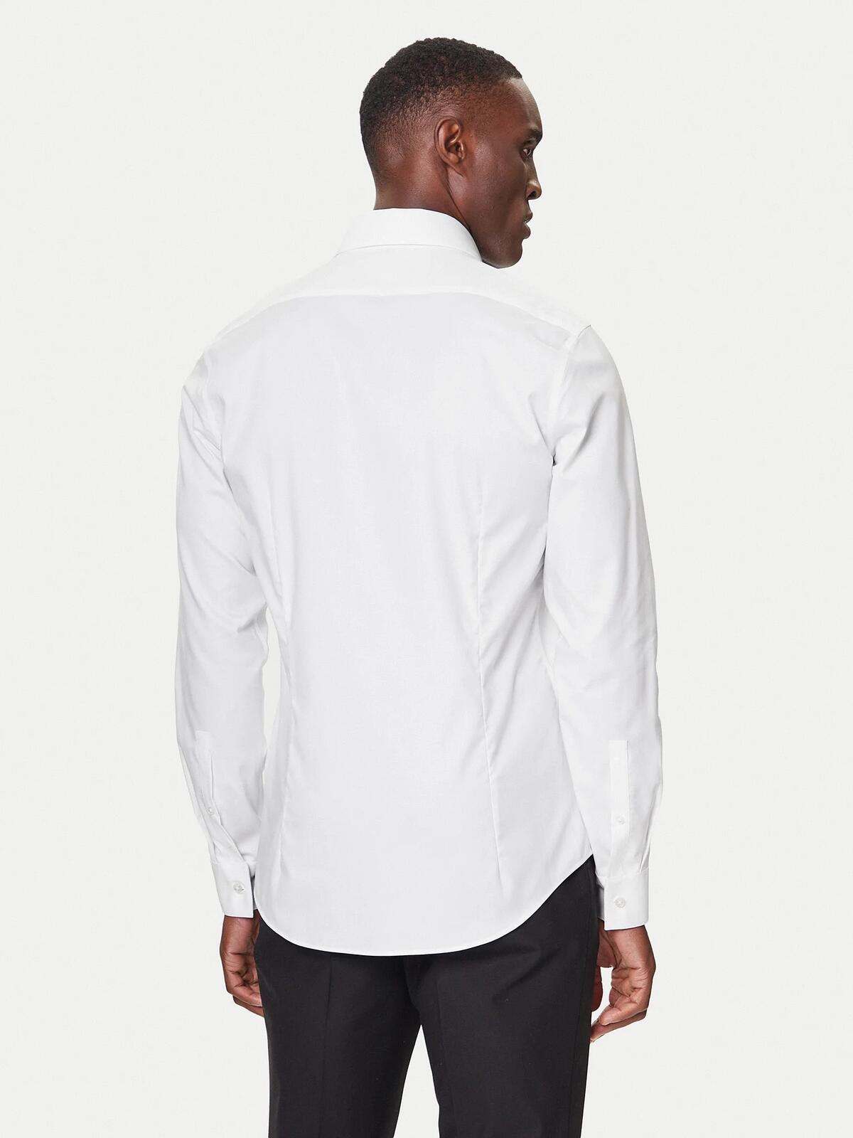 Calvin Klein SLIM ESNTL TWILL STR Beyaz Erkek Gömlek