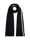 Tommy Hilfiger Rubberised Logo Beanie and Scarf Gift Set Lacivert Erkek Atkı Bere Seti