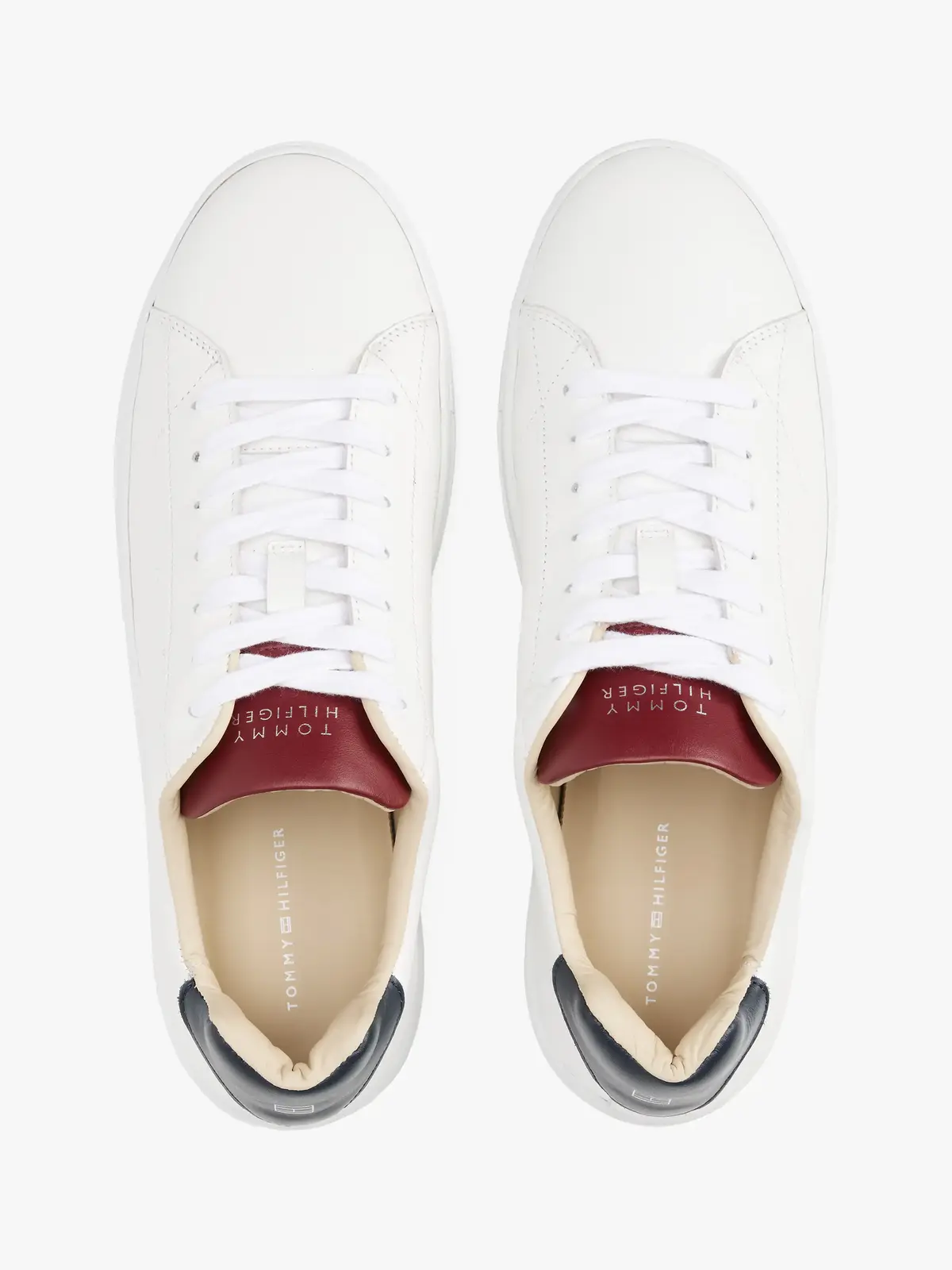 Tommy Hilfiger PREMIUM CUPSOLE LEAT, 0K5 Beyaz Erkek Spor Ayakkabı & Sneaker