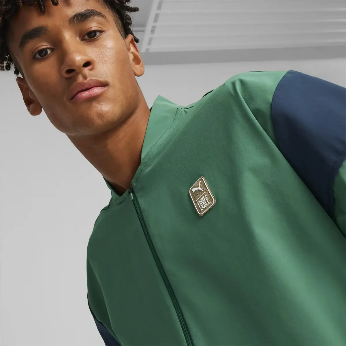 Puma M First Mile Woven Jacket Yeşil Erkek Sweatshirt