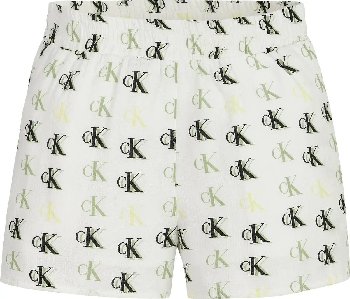 Calvin Klein MONOGRAM AOP SHORTS Kadın Beyaz Şort