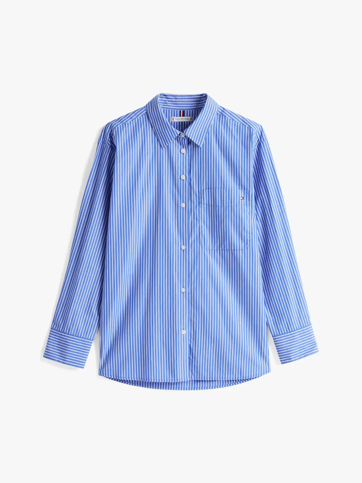 Tommy Hilfiger ESS POPLIN EASY FIT, 0X6 Mavi Kadın Gömlek