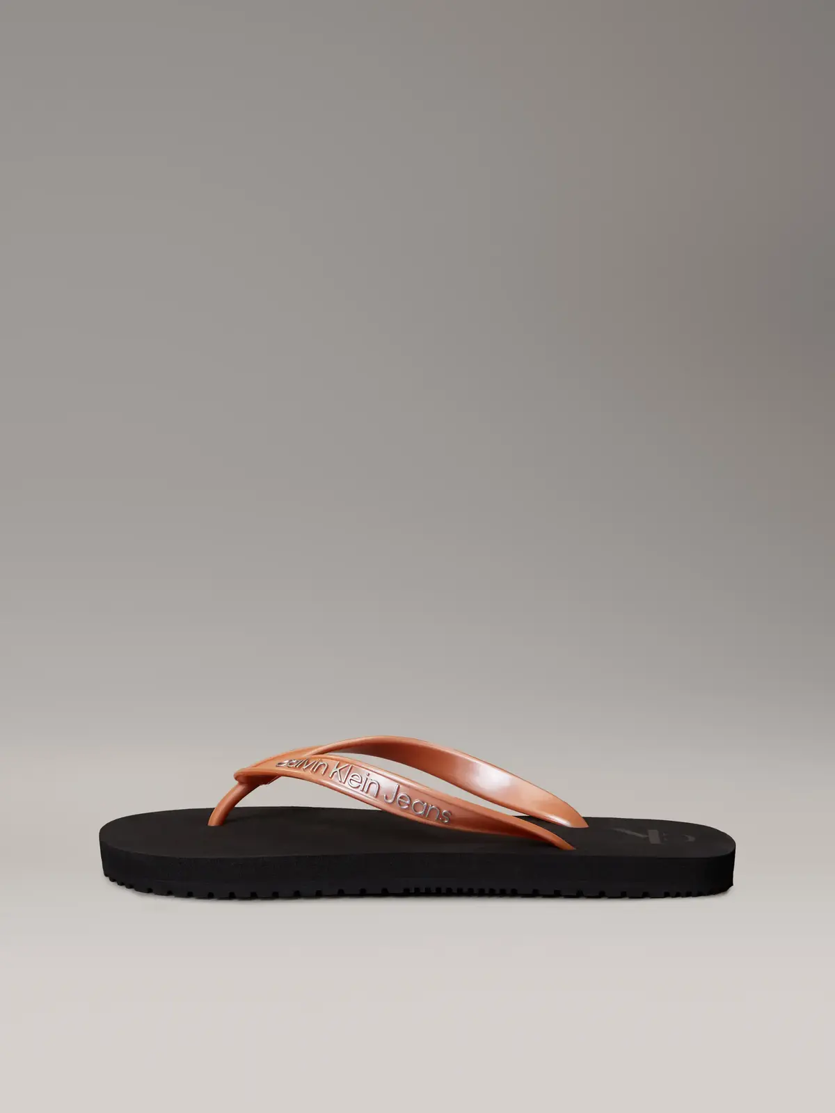 Calvin Klein BEACH SANDAL MONOLOG Kahve-Siyah Kadın Parmak Arası Terlik