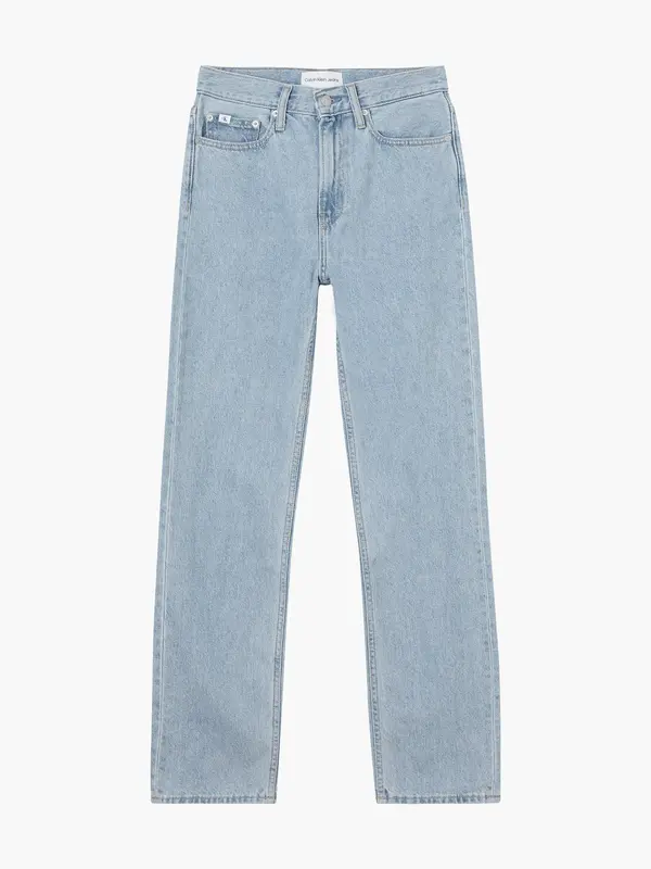 Calvin Klein HIGH RISE STRAIGHT Kadın Mavi Kot Pantolon