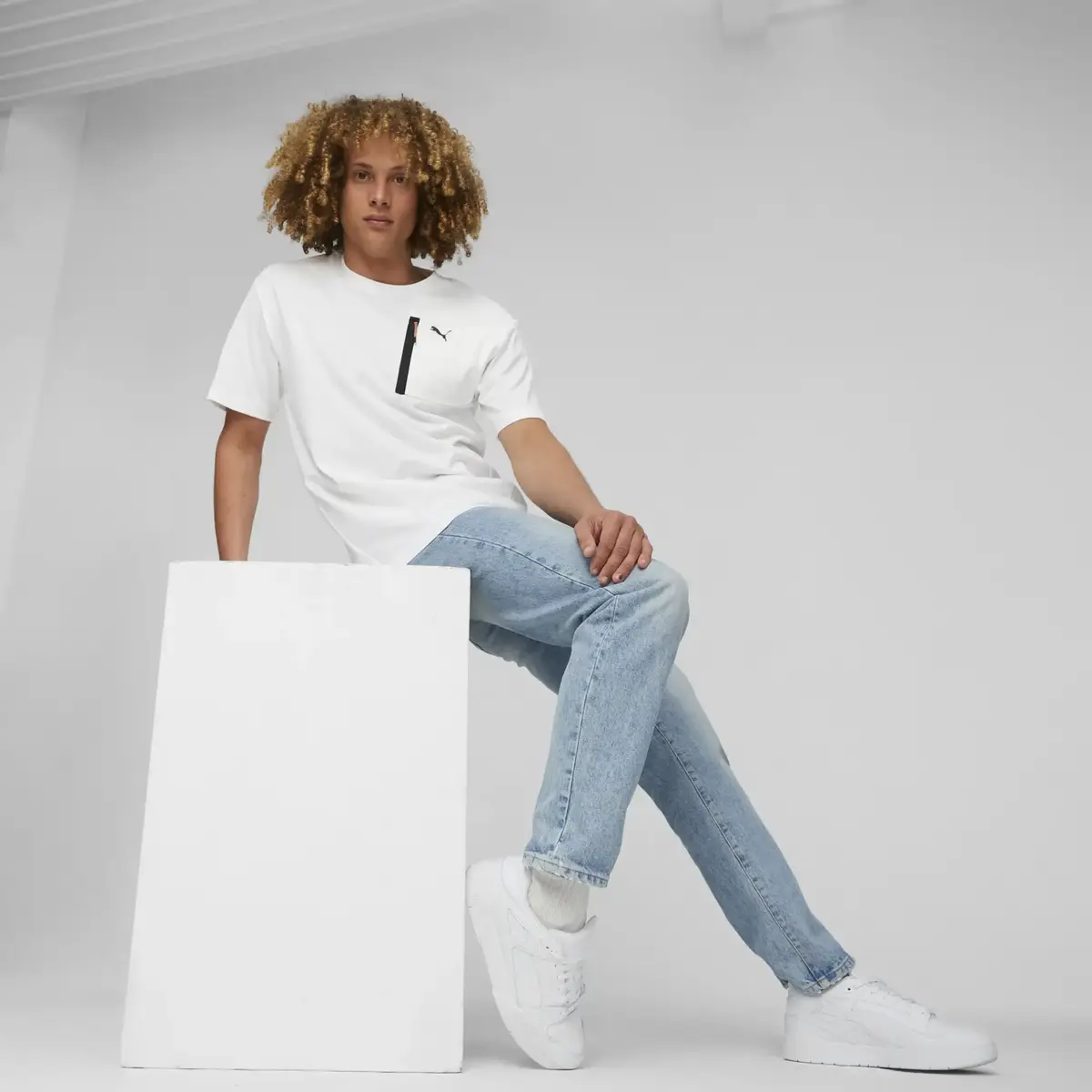 Puma OPEN ROAD Tee Beyaz Erkek T-Shirt & Polo