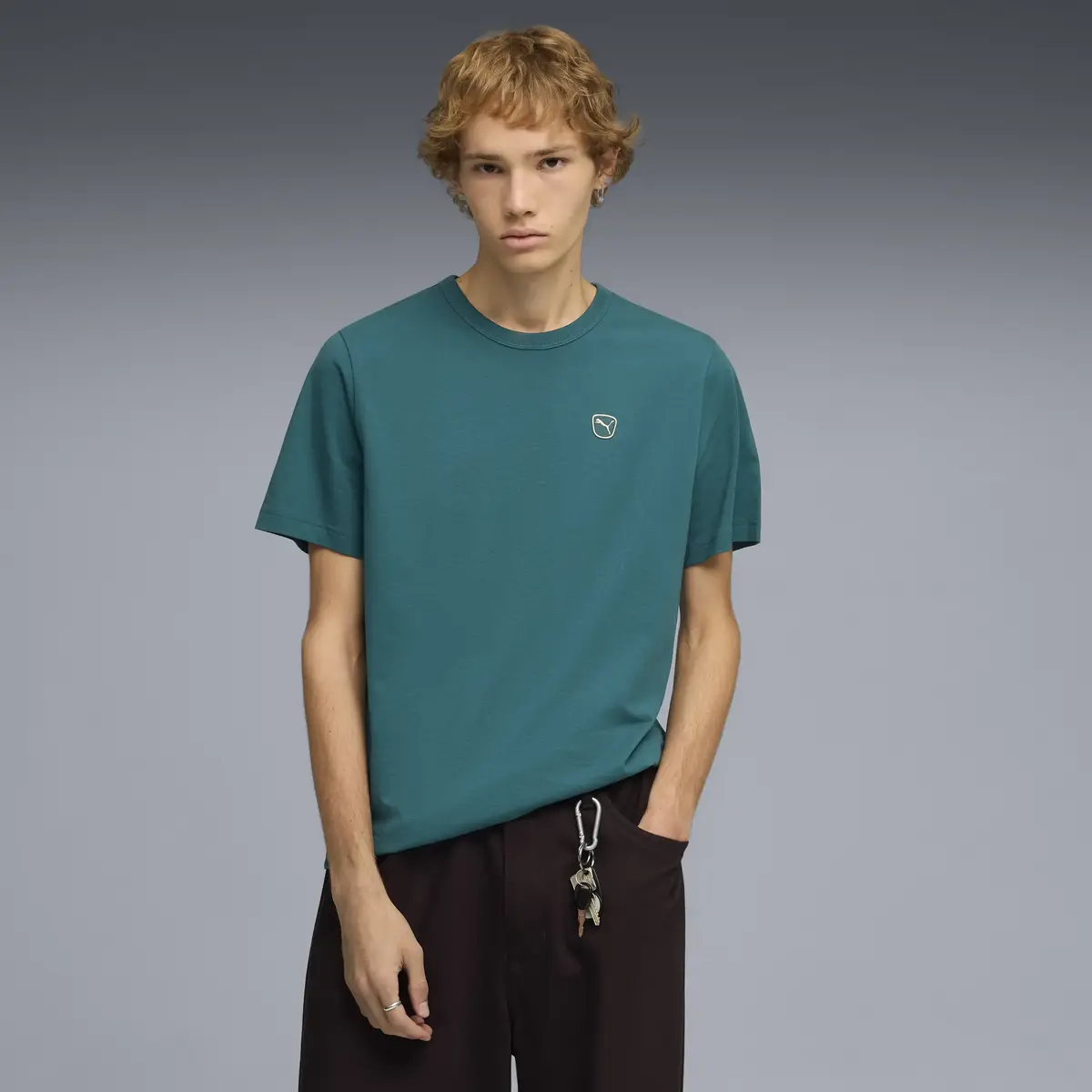 Puma ESS ELEVATED Tee TK M Yeşil Erkek T-Shirt