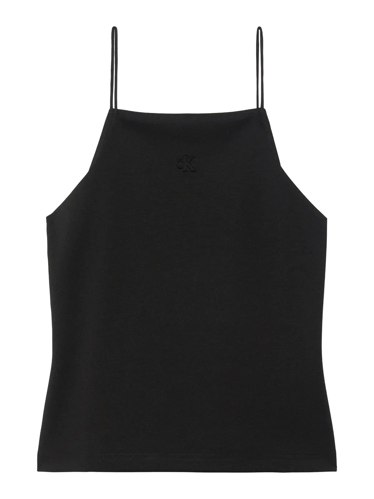 Calvin Klein SL PONTE MONOGRAM CA Siyah Kadın Bluz