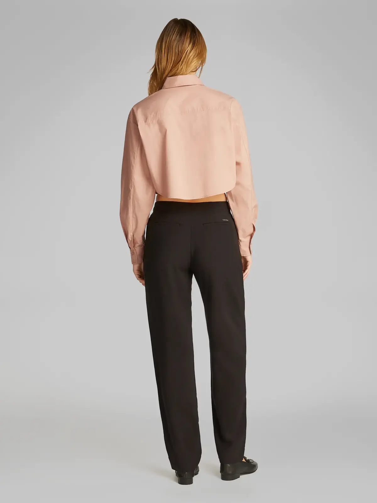 Calvin Klein WOVEN LABEL CROPPED, TGW Pembe Kadın Gömlek