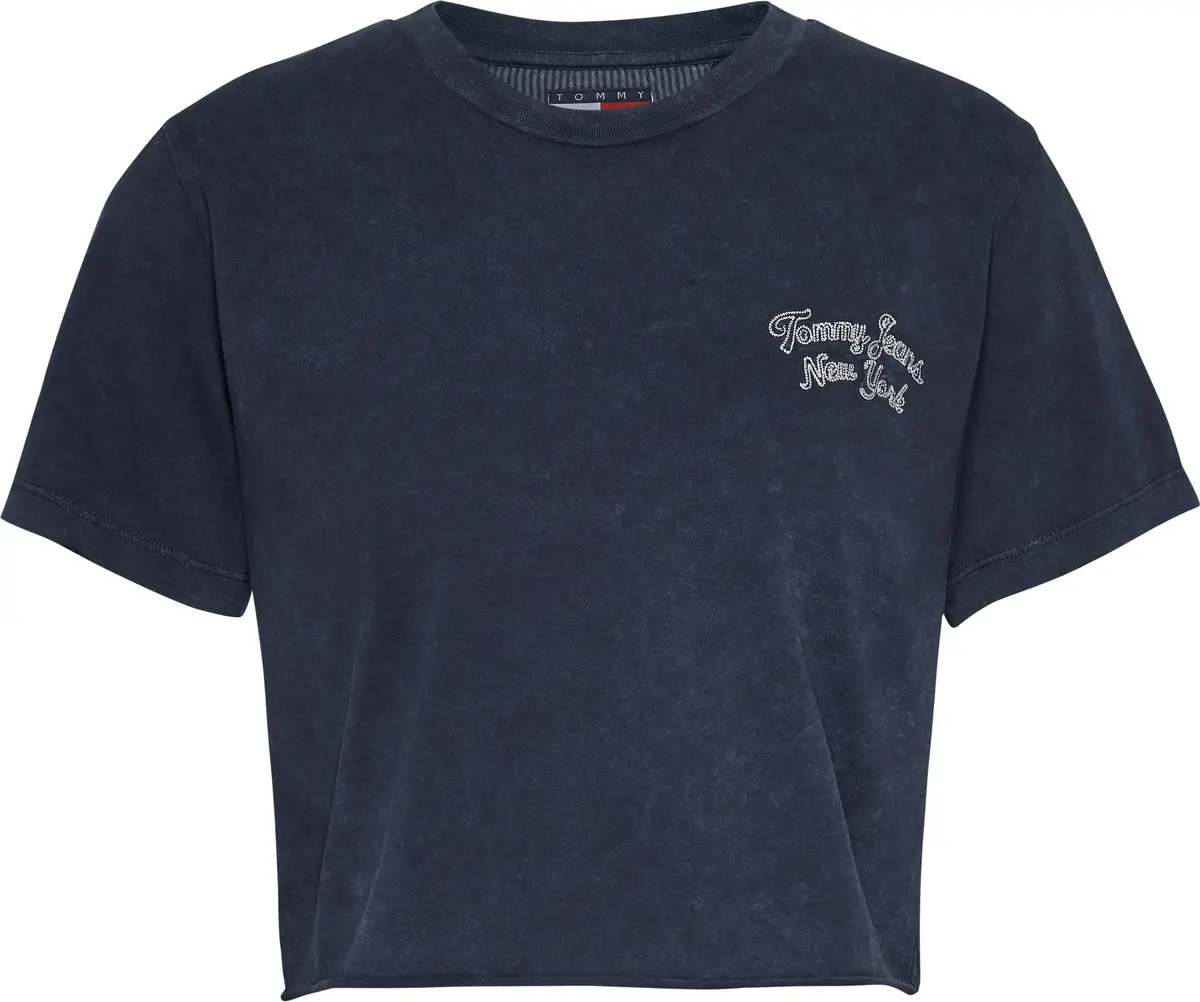 Tommy Hilfiger TJCW PREP VARSITY SS, C1G Lacivert Kadın T-Shirt & Polo