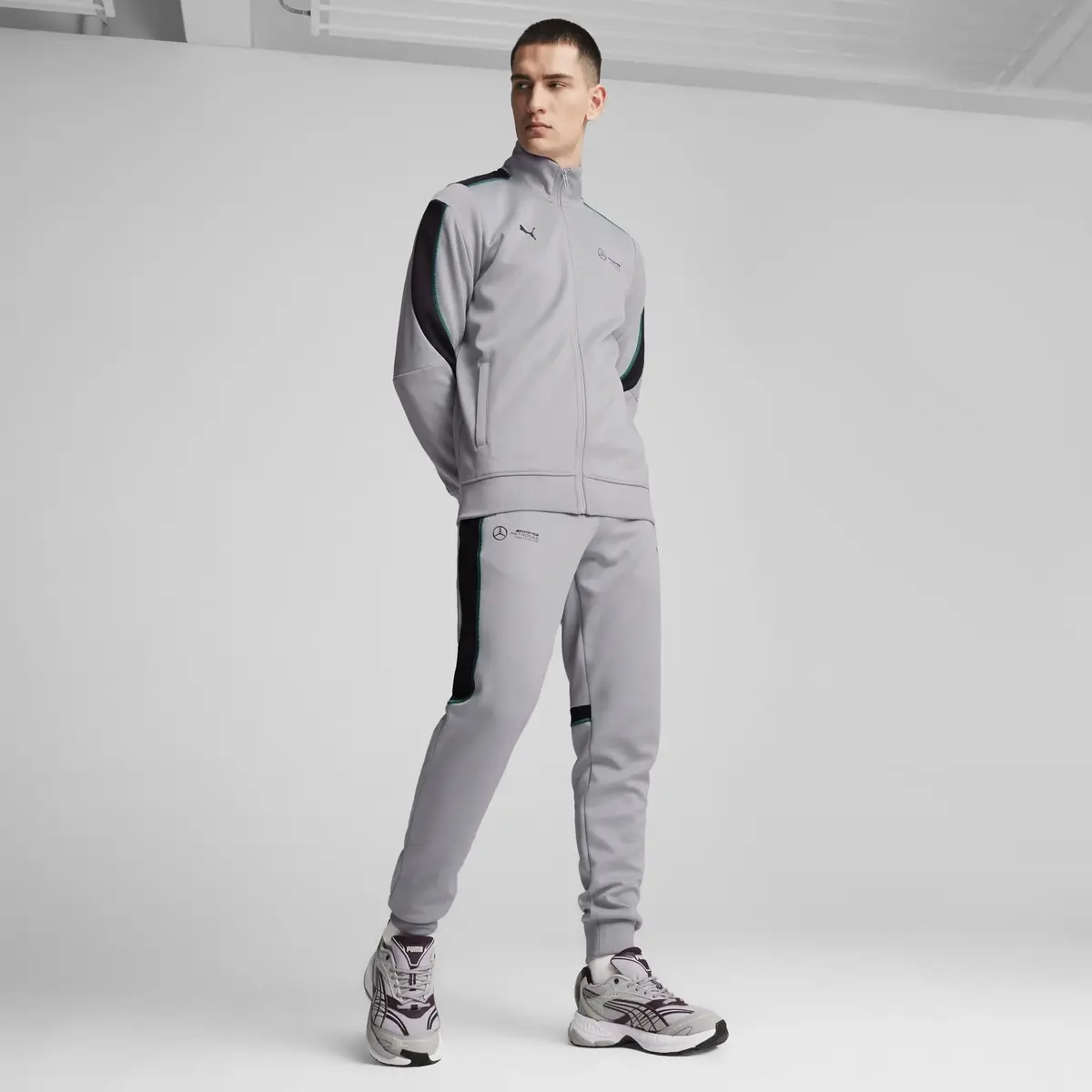 Puma MAPF1 MT7+ Track Jacket Gri Erkek Fermuarlı Ceket