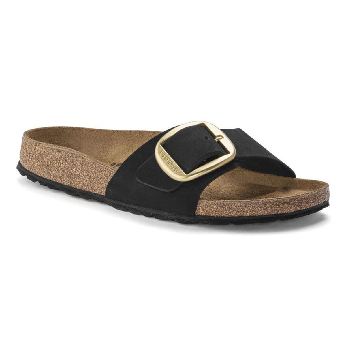 Birkenstock Madrid Big Buckle NL Siyah Kadın Terlik