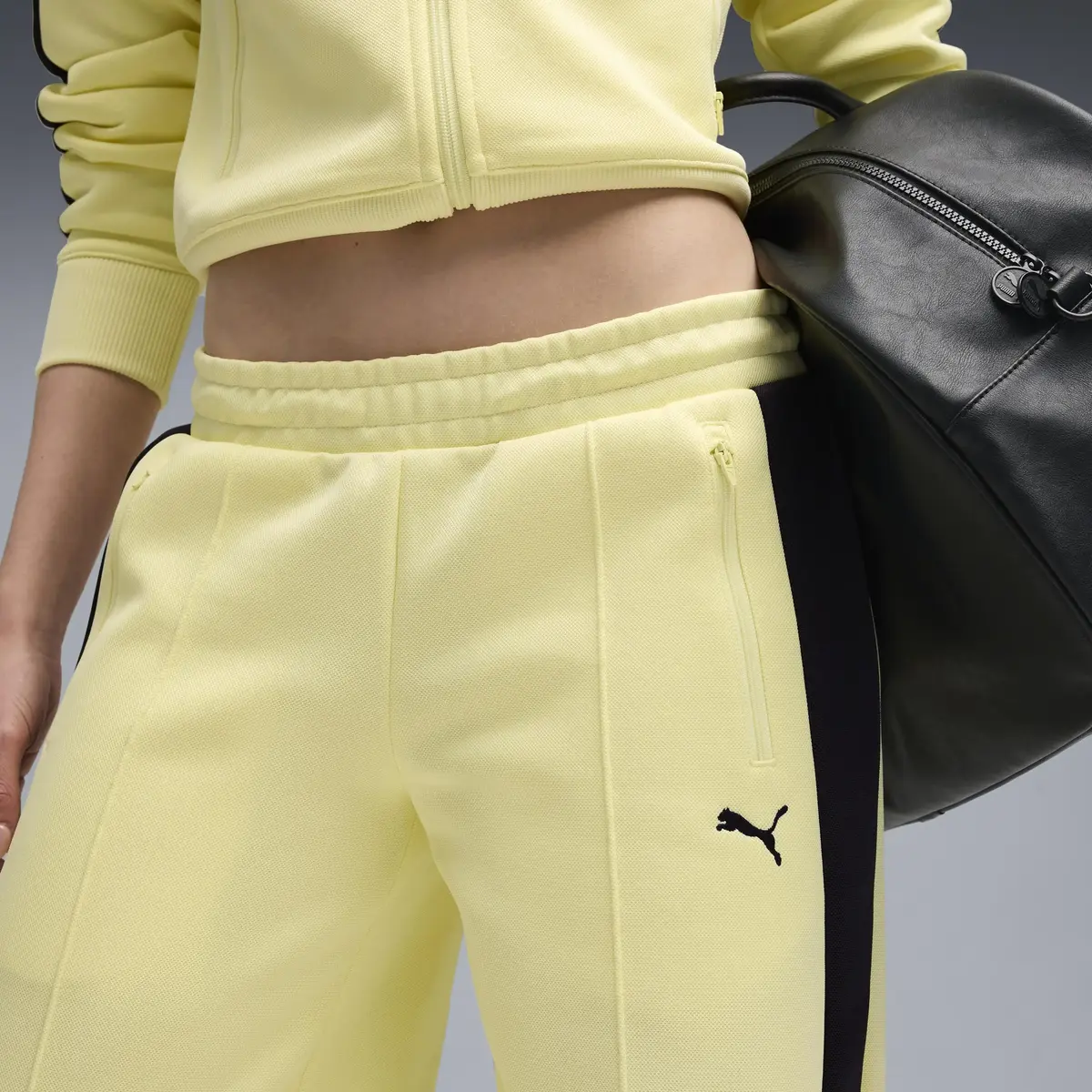 Puma T7 Low Rise Track Pants Sarı Kadın Eşofman Altı