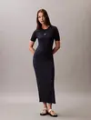 Calvin Klein A - MODAL RIB SS DRESS Antrasit Kadın Elbise