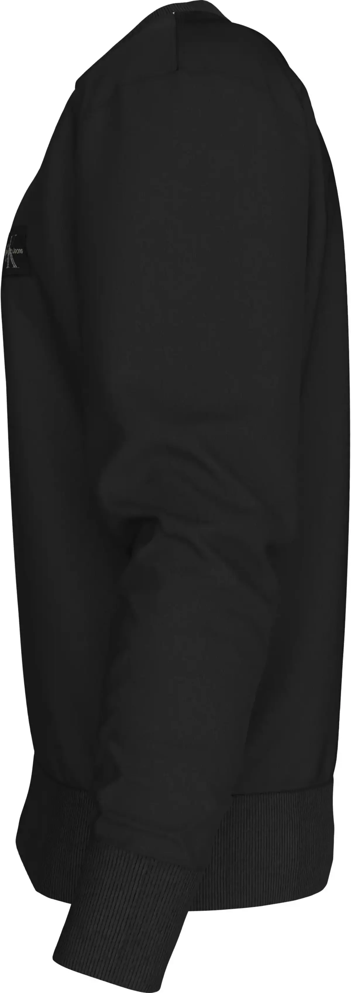 Calvin Klein WOVEN LABEL CREW NEC, BEH Siyah Erkek Sweatshirt