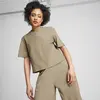 Puma CLASSICS Ribbed Relaxed Tee Açık Kahve Kadın T-Shirt