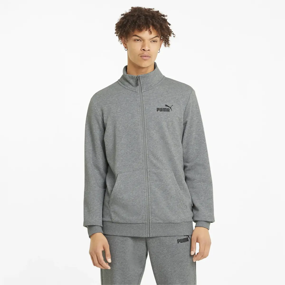 Puma ESS Track Jacket TR Gri Erkek Sweatshirt