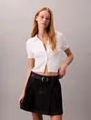 Calvin Klein PLEATED DENIM SKIRT CK CLASSIC R Lacivert Kadın Etek