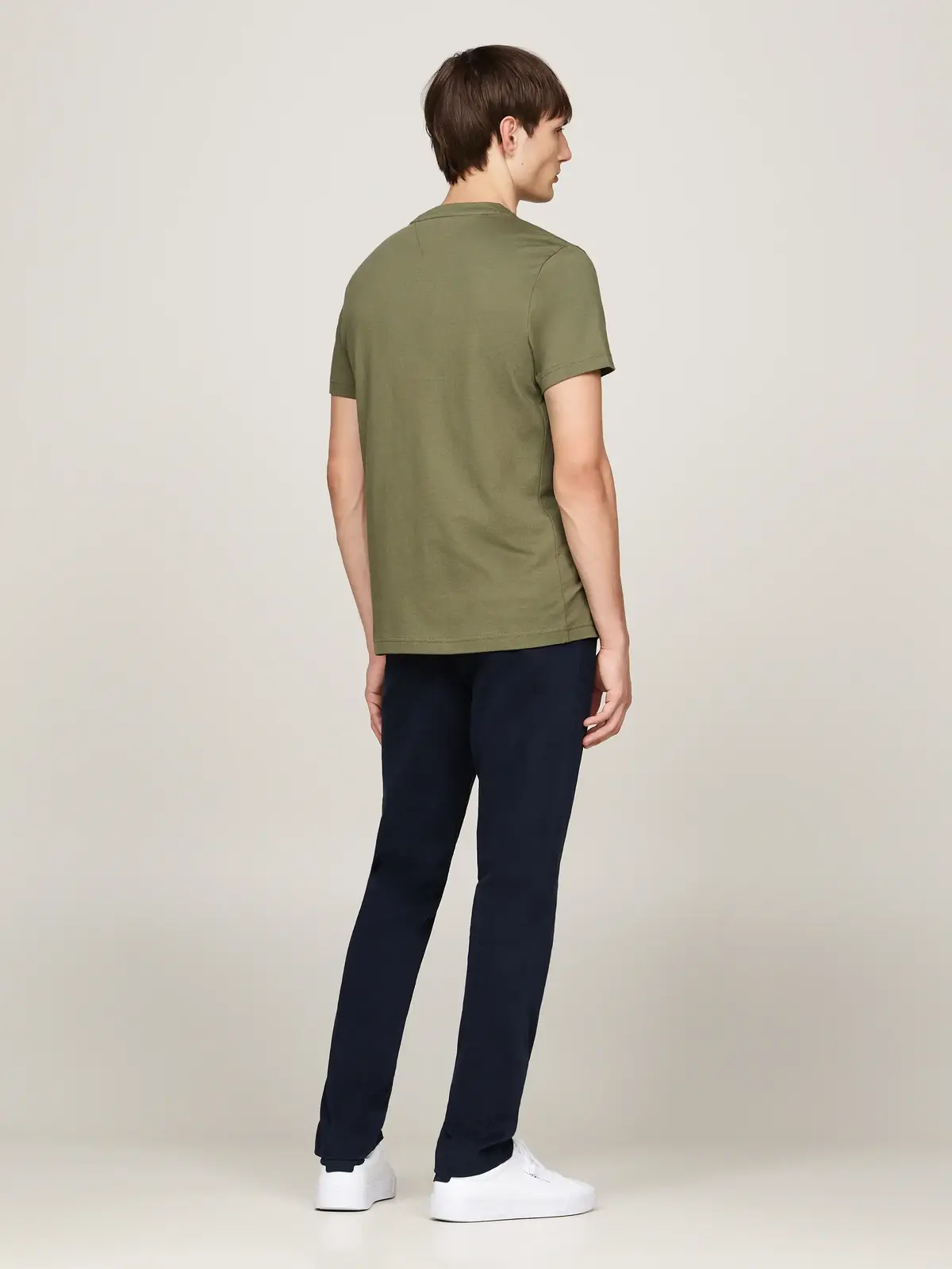 Tommy Hilfiger TOMMY LOGO TEE Erkek Yeşil T-Shirt