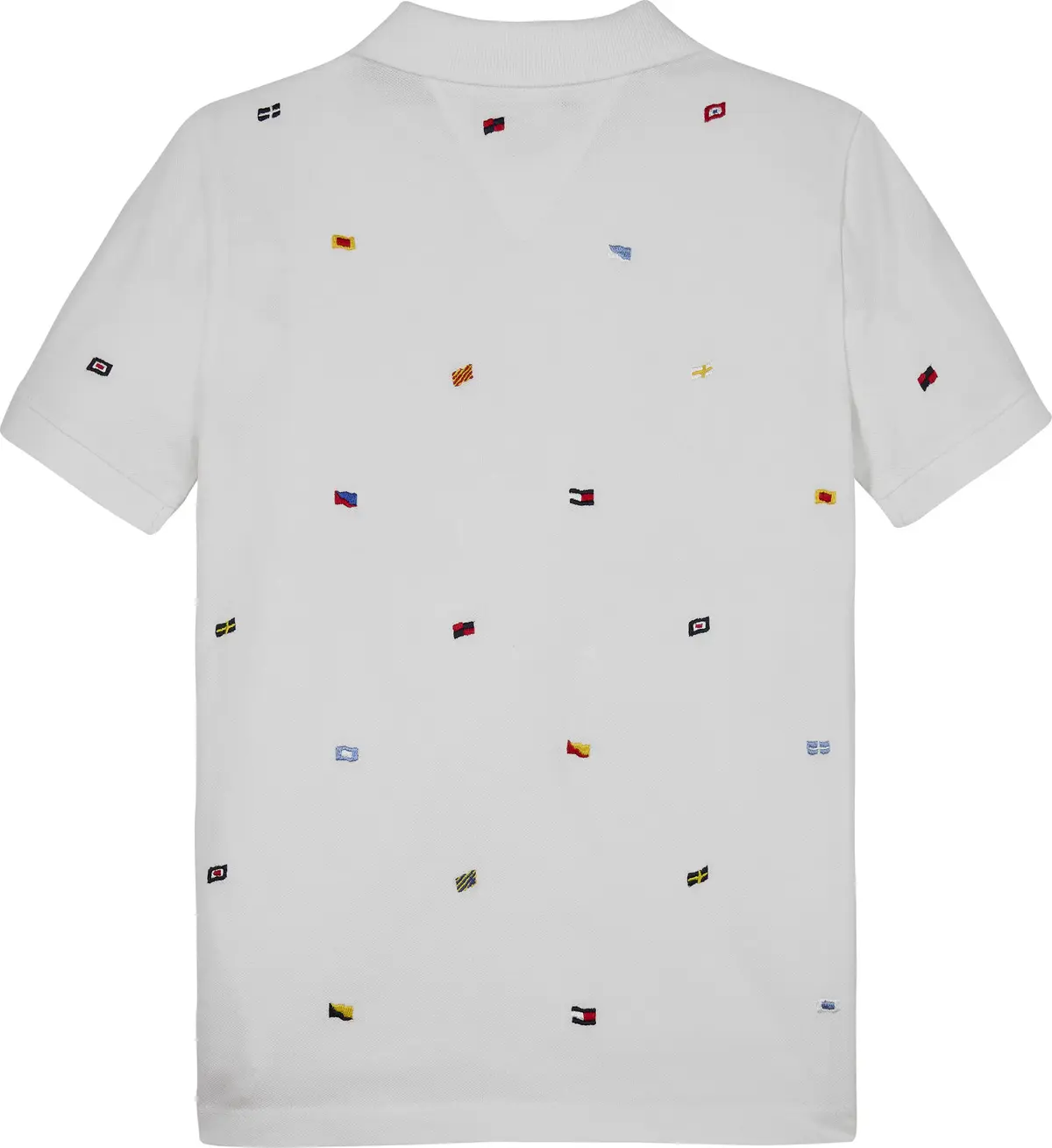 Tommy Hilfiger ALL OVER FLAG EMB PO, YBR Beyaz Erkek Çocuk T-Shirt & Polo