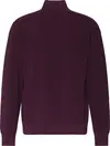 Calvin Klein LS EZ COTTON WAFFLE QUARTER ZIP Erkek Bordo Sweatshirt