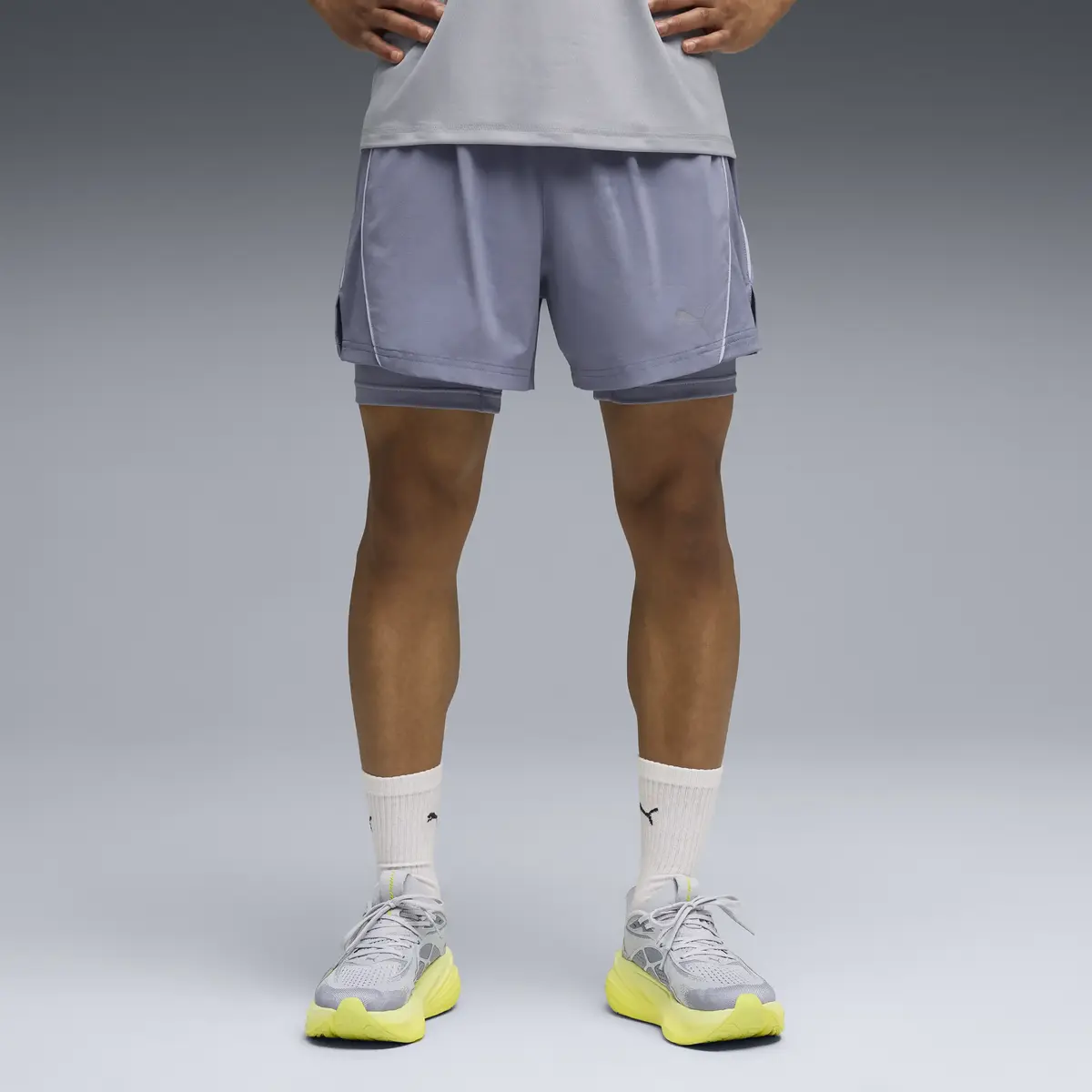 Puma RUN VELOCITY 2IN1 SHORT Gri Erkek Şort