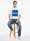 Calvin Klein SS 16S IO CALVIN BOX Beyaz Erkek T-Shirt