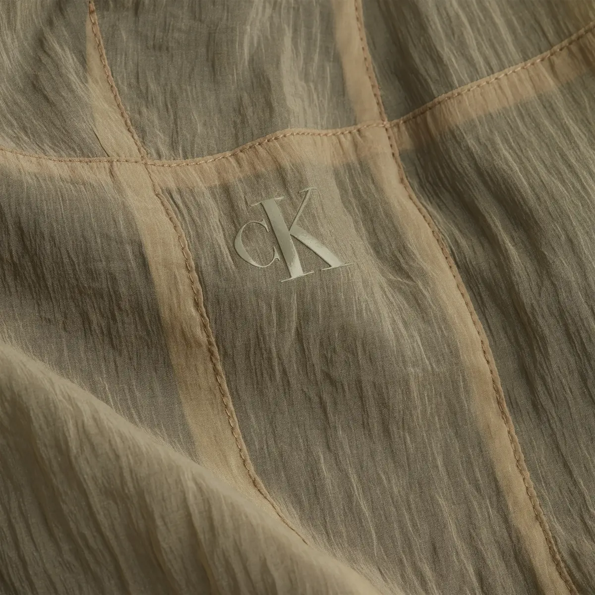 Calvin Klein SHEER CHIFFON LAYERI Kadın Gri Elbise