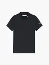 Calvin Klein MOCK NECK RIB TOP Kadın Siyah T-Shirt