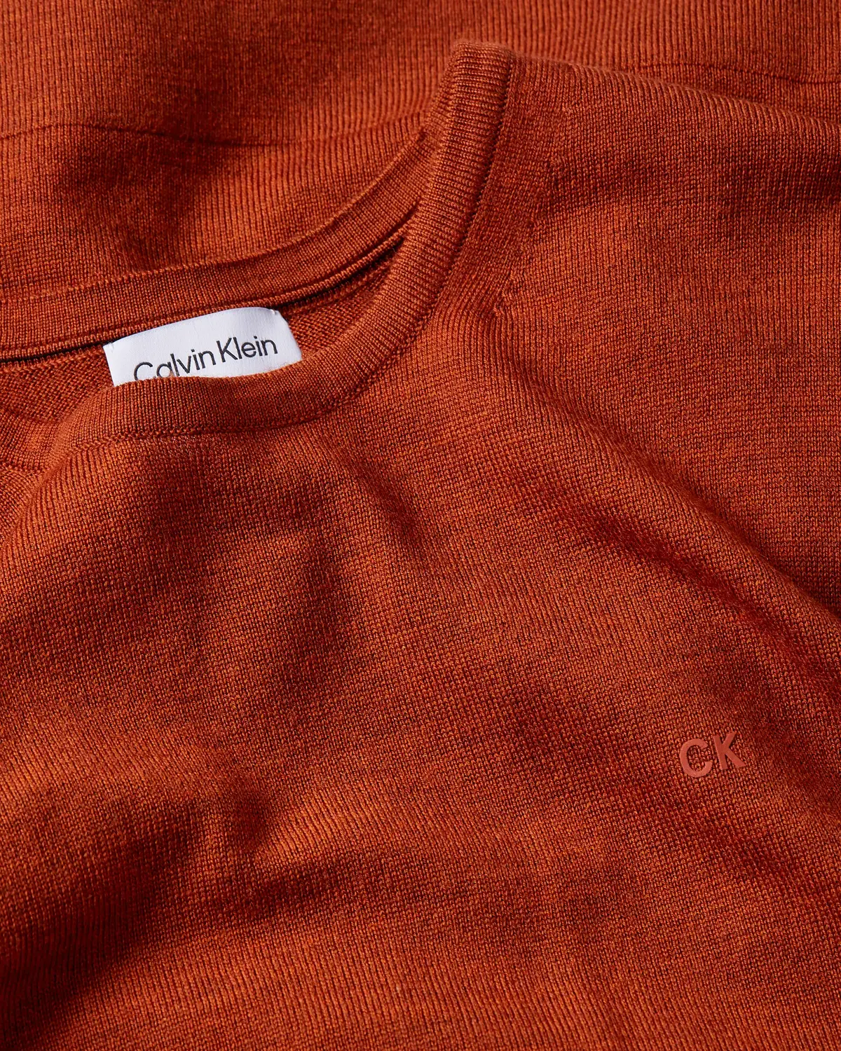 Calvin Klein SUPERIOR WOOL CREW N Erkek Turuncu Kazak
