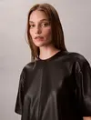 Faux Leather T-shirt, UB1