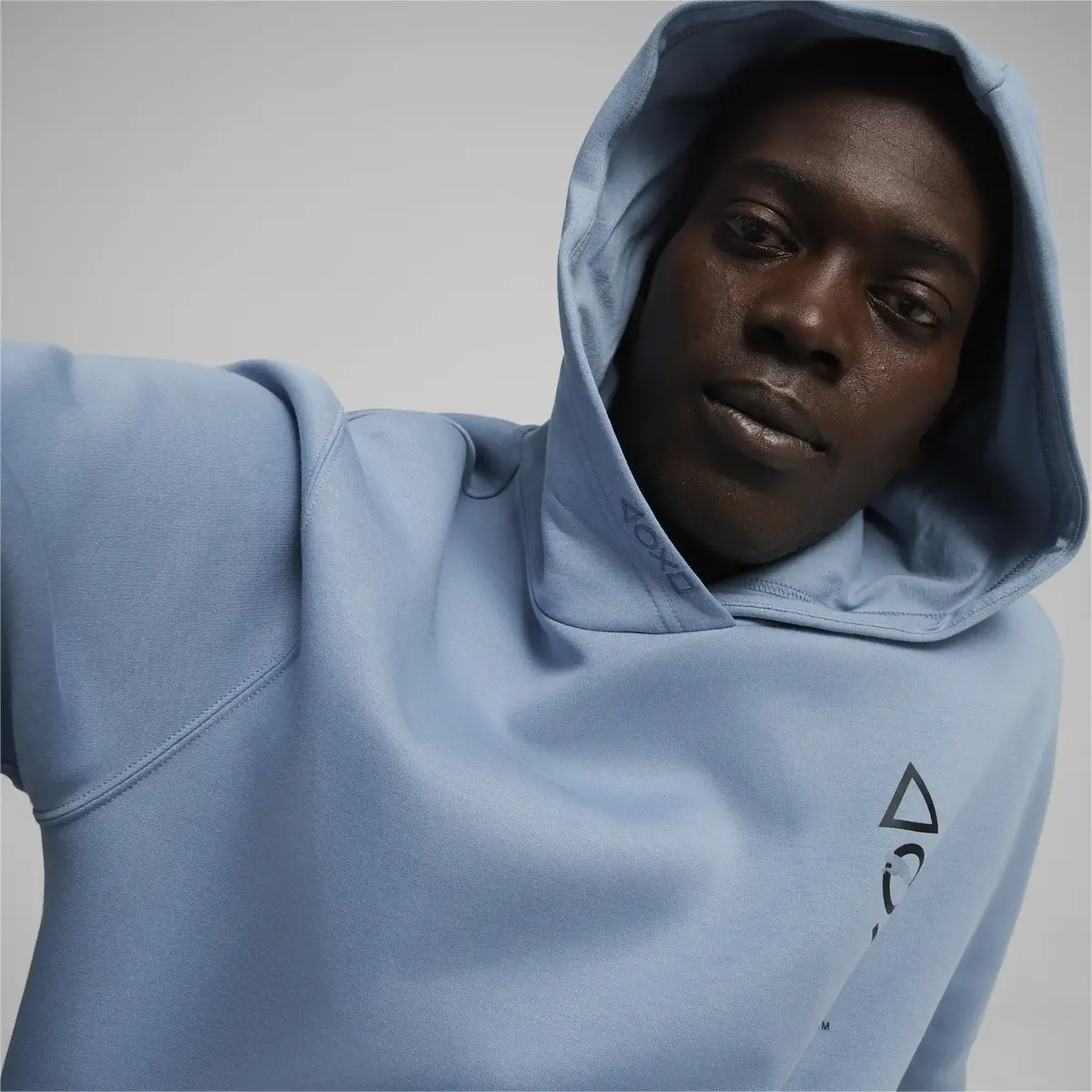 Puma X PLAYSTATION Graphic Hoodie DK Mavi Erkek Sweatshirt