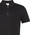 Calvin Klein SS SLIM SUPIMA ZIP POLO Erkek Siyah Polo T-Shirt