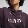 Puma CLASSICS Shiny Logo Hoodie (S) TR Mor Kadın Sweatshirt