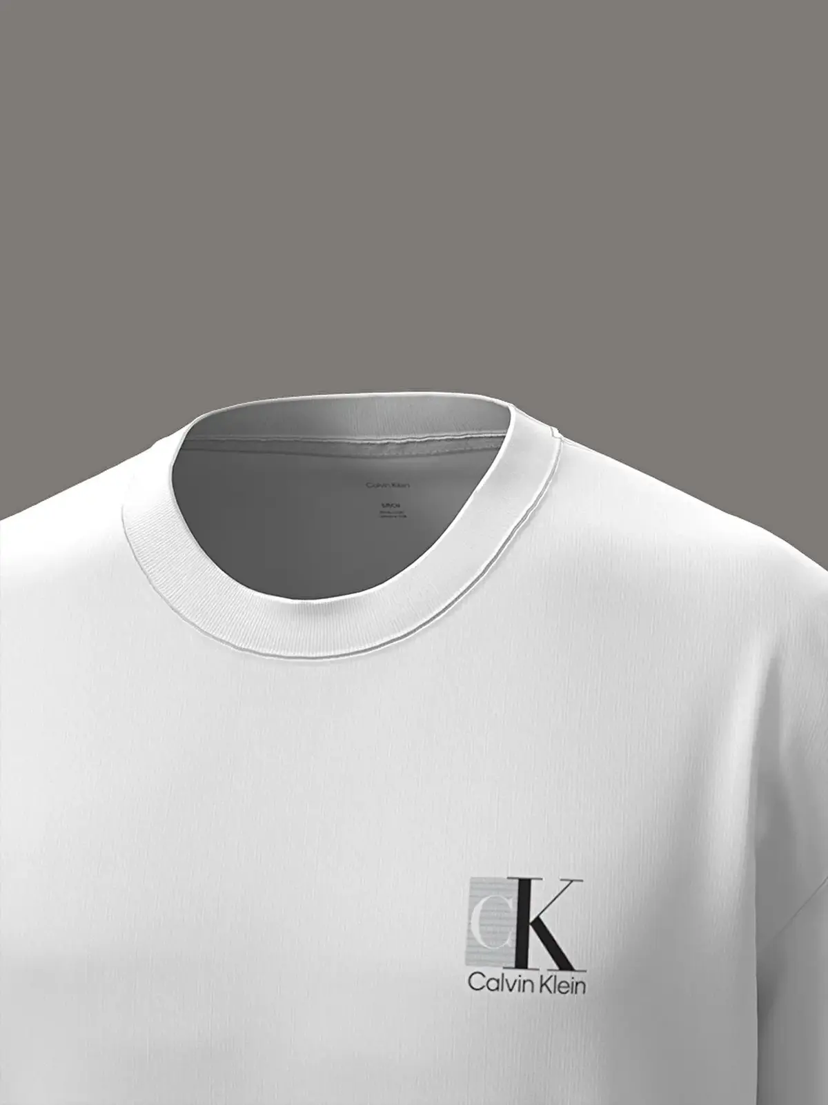Calvin Klein SS 30s EU SP CK ABSTRACT GRAPHIC Beyaz Erkek Tişört