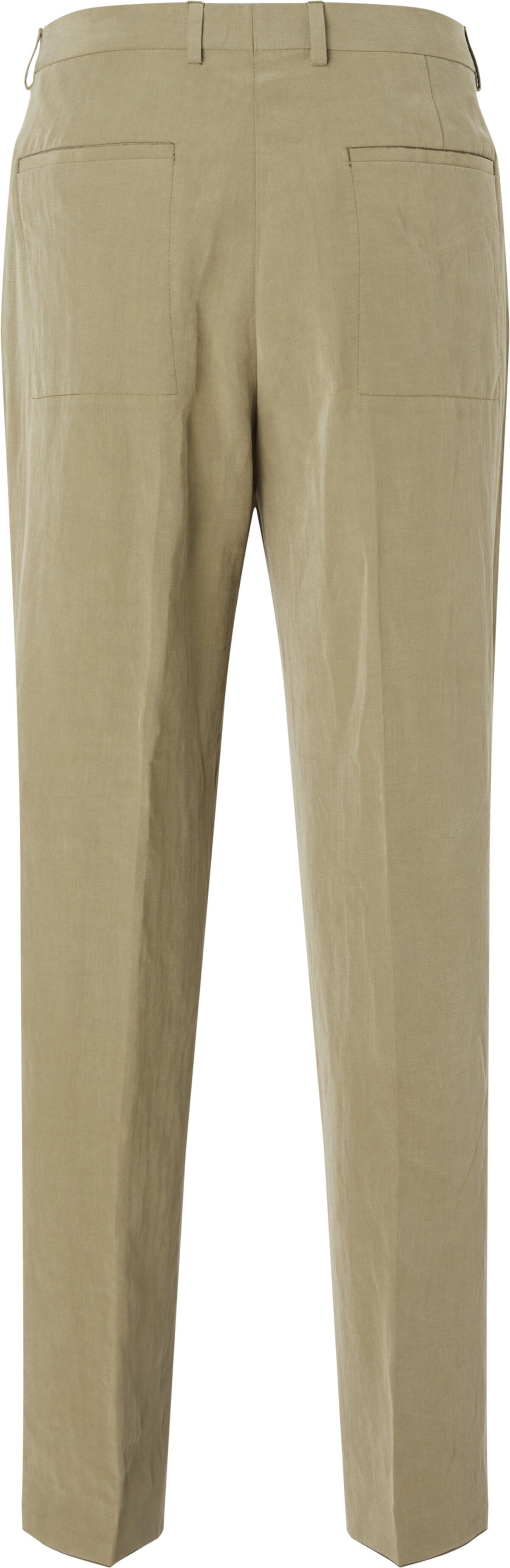 Calvin Klein LINEN VISCOSE STRAIG Erkek Krem Kumaş Pantolon